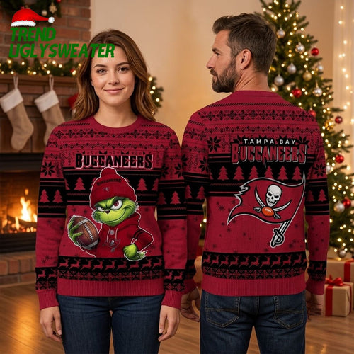 Tampa Bay Buccaneers Grinch Football Ugly Christmas Sweater