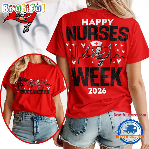 Tampa Bay Buccaneers NFL Nurse Week 2026 All Over Print Unisex T Shirt