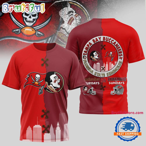 Tampa Bay Buccaneers NFL x Florida State Seminoles NCAA Limited Edition 3D Shirt