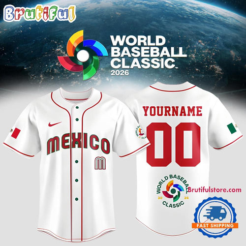 Team Mexico 2026 World Baseball Classic Pesonalized White Jersey Shirt
