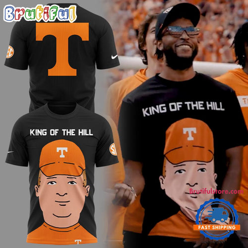 Tennessee Volunteers King Of The Hill Black Unisex T Shirt