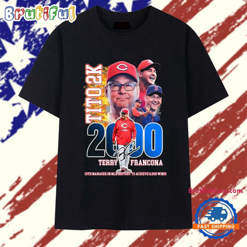 Terry Francona Becomes 13th Manager To Join Elite 2000 Win Club T Shirt