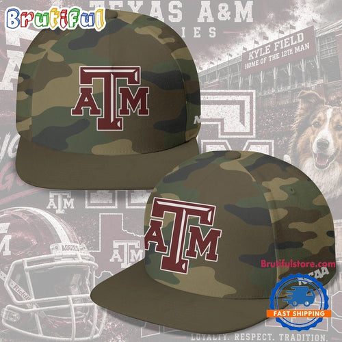 Texas A&m Aggies NCAA Field Ops Camo Snapback Cap