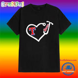 Texas Rangers Caring Hearts National Nurses Day Shirt