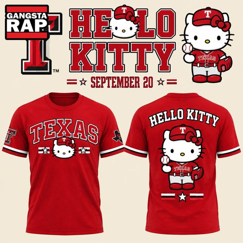 Texas Rangers x Hello Kitty 2026 Viva Tejas Graphic T Shirt