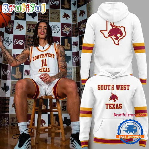 Texas State Bobcats Basketball Throwback Uniform Limited Edition Hoodie T-Shirt