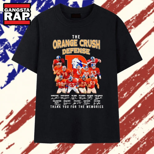 The Orange Crush Defense Denver Broncos Thank You for the Memories Signature T Shirt