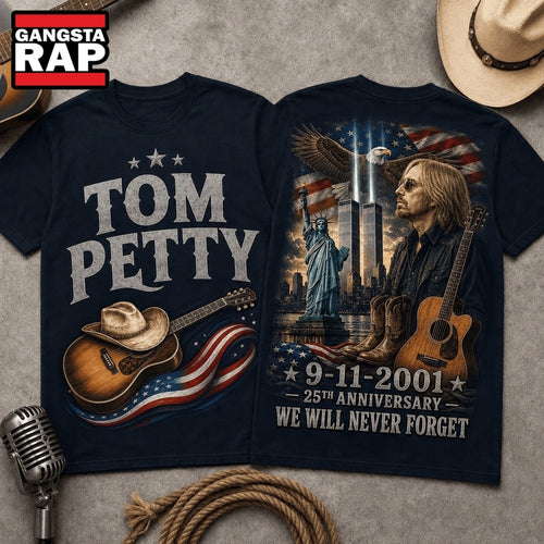 Tom Petty 911 Memorial 25th Anniversary 3D Shirt Hoodie T-Shirt