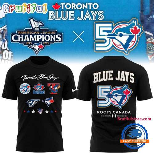 Toronto Blue Jays 50th Season Merch 2026 Black T Shirt