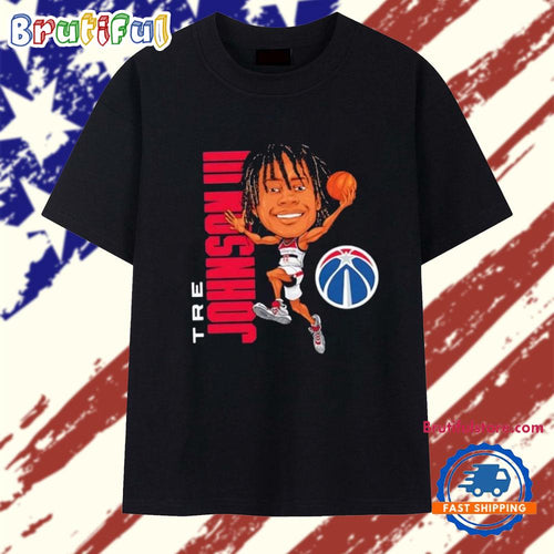 Tre Johnson III big head caricature Washington Wizards T Shirt