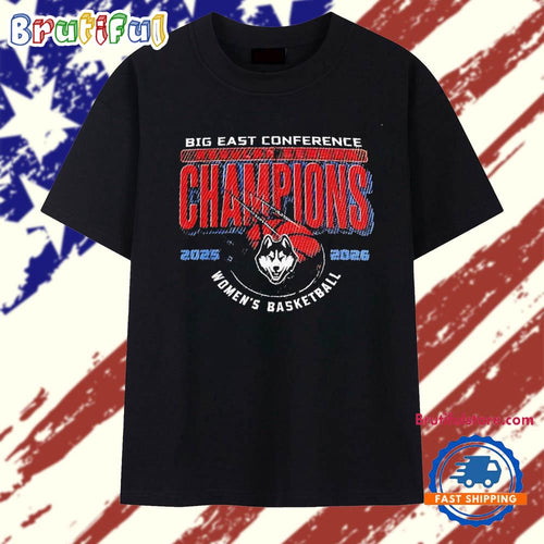 Uconn Huskies 2025-26 Big East Conference Regular Season Champions Classic T Shirt