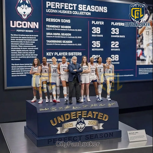 UCONN Huskies 2026 Championship Undefeated Season Collectible Figurine Set