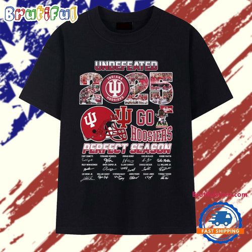 Undefeated Indiana Hoosiers 2025 Perfect Season Team Signature Vintage T Shirt