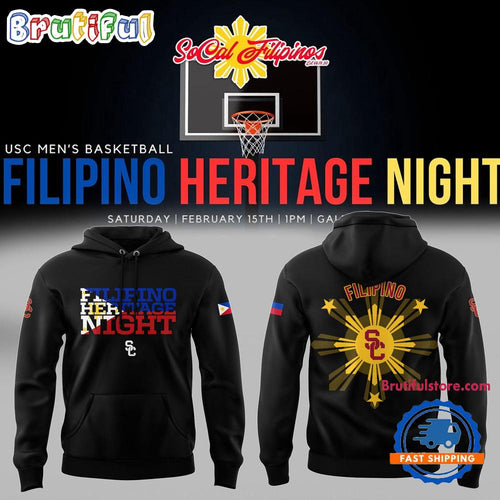 USC Trojans Filipino Heritage Night Limited Edition Black Hoodie T-Shirt