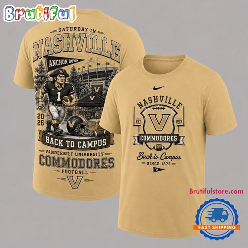 Vanderbilt Commodores 2026 NCAA Back To Campus 3D Shirt