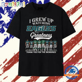Vintage I Grew Up Watching Philadelphia Eagles Greatness Legends Signatures 2026 T Shirt