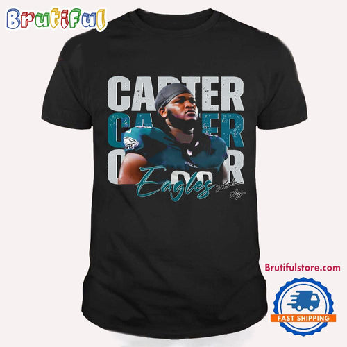Vintage Jalen Carter 98 Philadelphia Eagles Football Players Super Bowl 2025 T Shirt