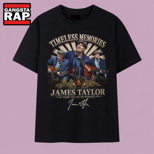 Vintage James Taylor Timeless Memories 1968 2026 Signatures T Shirt, Music 2D Shirt