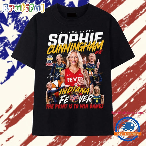 Vintage Sophie Cunningham Indiana Fever #8 Basketball Player 2026 T Shirt