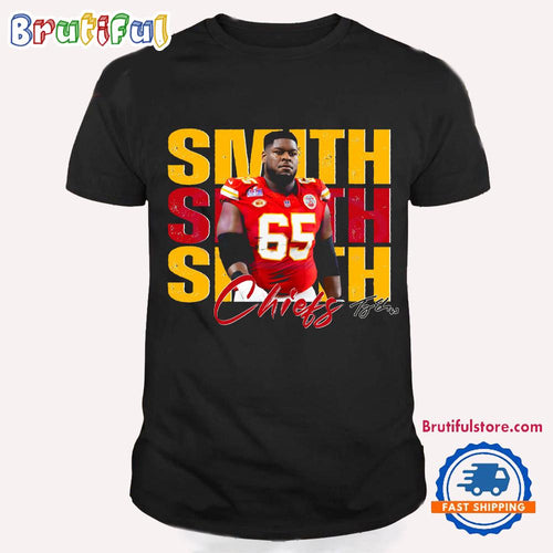 Vintage Trey Smith 65 Kansas City Chiefs Football Players Super Bowl 2025 T Shirt