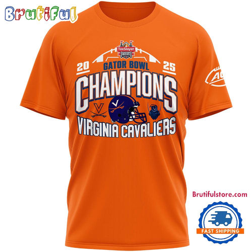 Virginia Cavaliers 2025 TaxSlayer Gator Bowl Champions Limited Edition T Shirt