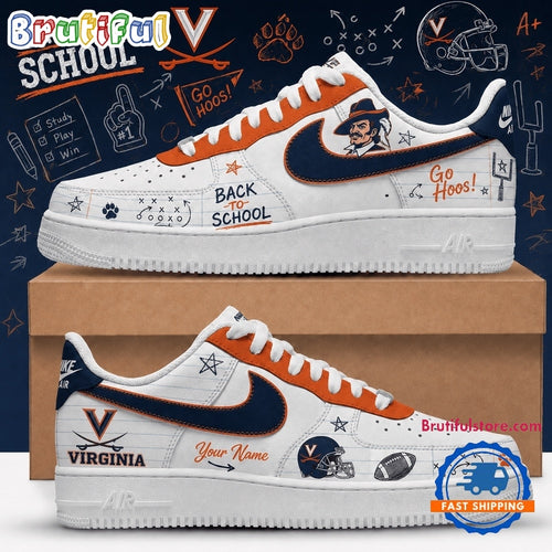 Virginia Cavaliers 2026 NCAA Football Back To School Air Force 1 Shoes Sneakers
