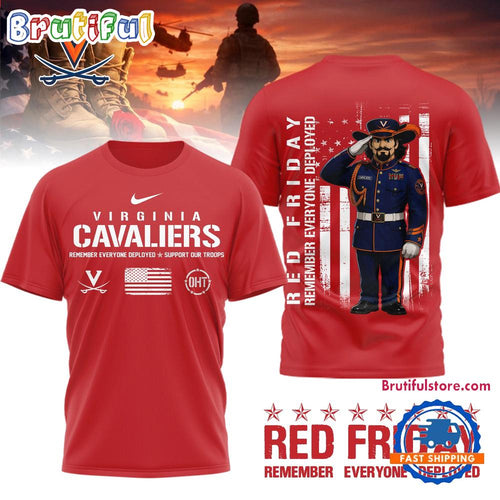 Virginia Cavaliers NCAA Red Friday Remember Everyone Deployed Limited 3D Shirt