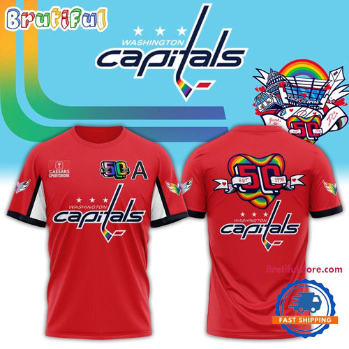 Washington Capitals Special Pride Night Red T Shirt