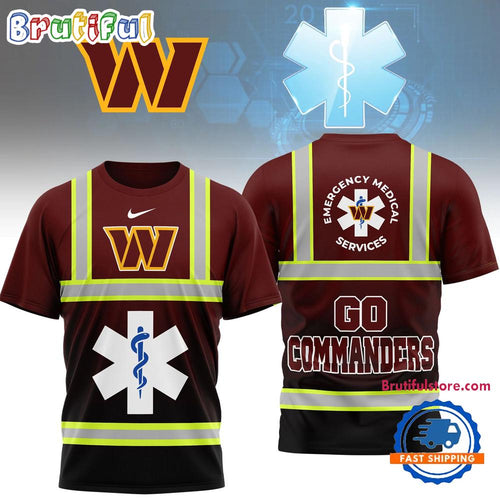 Washington Commanders 2026 NFL National EMT & Paramedic Day Special New 3D Shirt