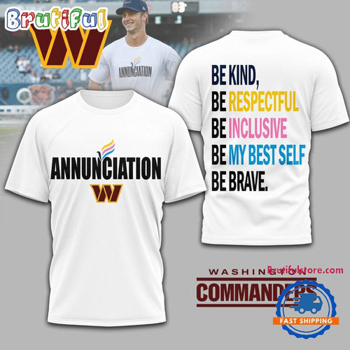 Washington Commanders NFL Annunciation 2025 Unisex 3D Shirt