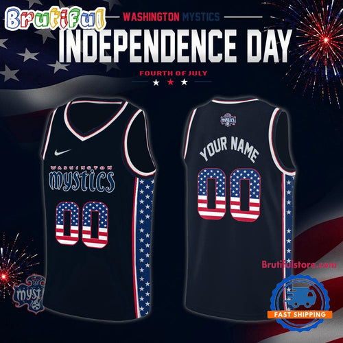 Washington Mystics 2026 WNBA x Independence Day Jersey Limited Edition Black Basketball Jersey