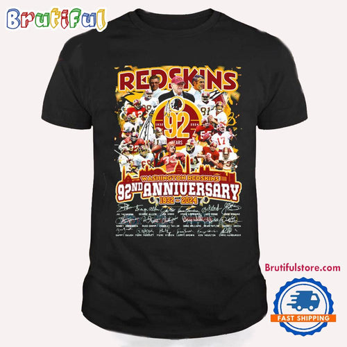 Washington Redskins 92nd Anniversary 1932-2024 T Shirt