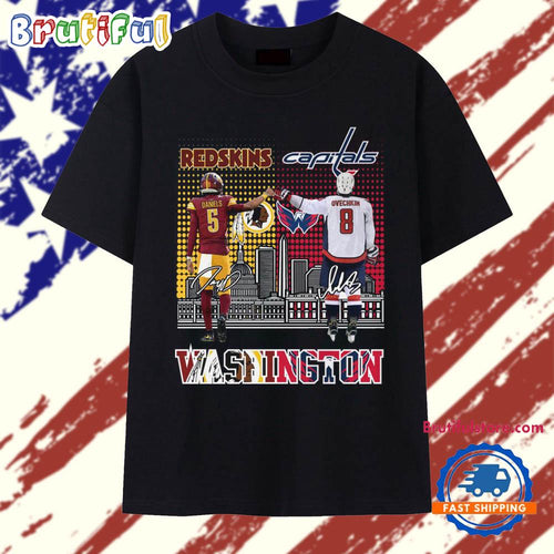 Washington Redskins And Capitals Sporty Legend Signature 2025 T Shirt
