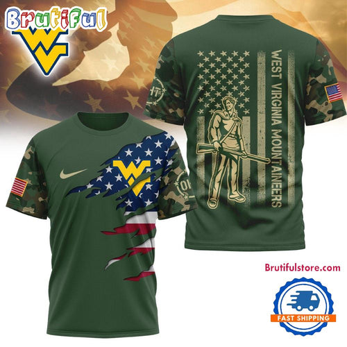 West Virginia Mountaineers 2025 NCAA Veteran Limited 3D Shirt