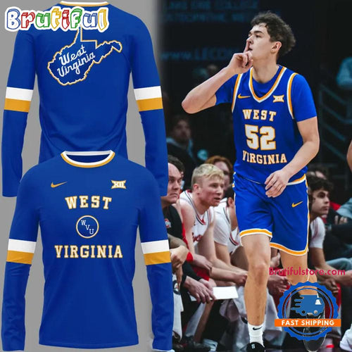 West Virginia Mountaineers Basketball Jerry West Throwback Uniform 2026 Long Sleeve Shirt