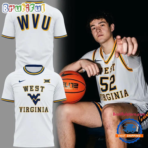 West Virginia Mountaineers Basketball Throwback Uniform 2026 White T Shirt