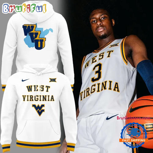 West Virginia Mountaineers Throwback Basketball 2026 New Hoodie