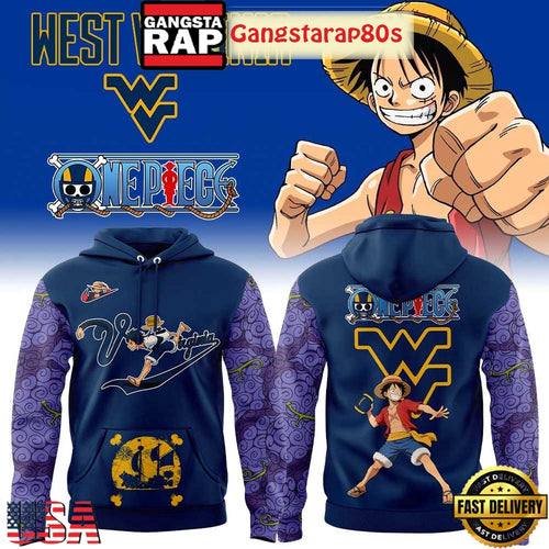 West Virginia Mountaineers x One Piece 2025 All Over Print Hoodie