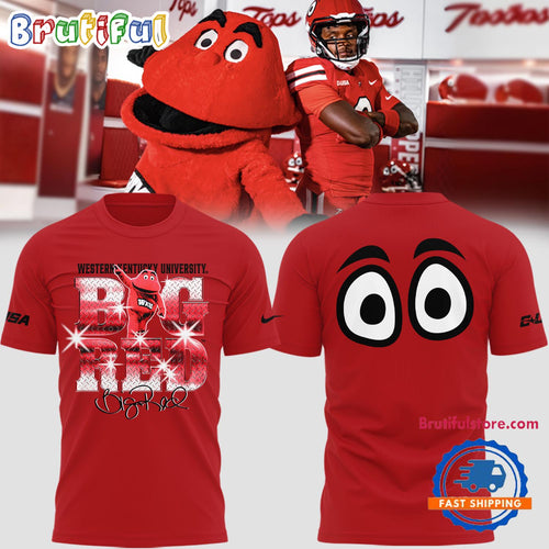 Western Kentucky Hilltoppers Football Big Red 3D Shirt