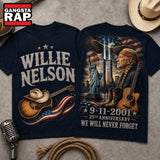 Willie Nelson 911 Memorial 25th Anniversary 3D Shirt Hoodie T-Shirt