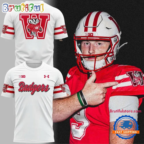 Wisconsin Badgers Retro Uniform 2026 Limited Edition White T Shirt