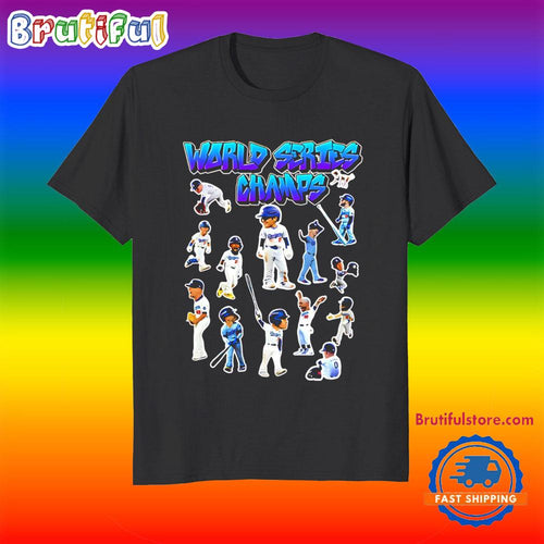 World Series Champs Los Angeles Dodgers Caricature T Shirt