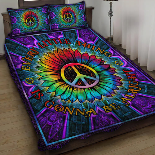 Hippie Quilt Bedding Set - Vibrant Spirit Quilted Bedspread