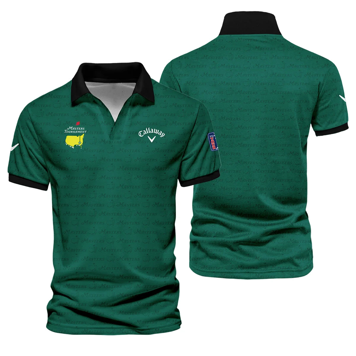 Golf Pattern Cup White Mix Green Masters Tournament Callaway Vneck Polo Shirt Style Classic Polo Shirt For Men