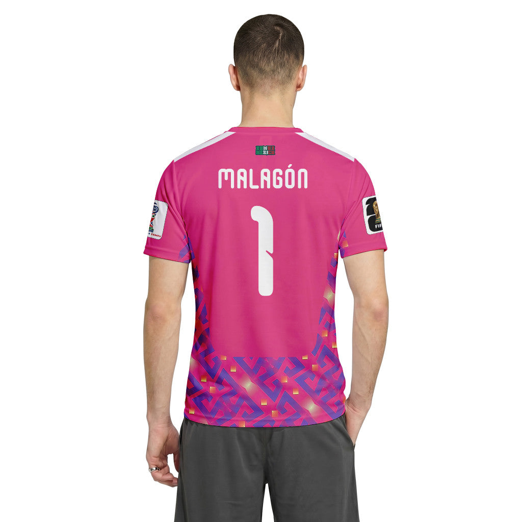 Malag?n 1 AOP T-Shirt 2026 World Cup Mexico Home Goalkeeper
