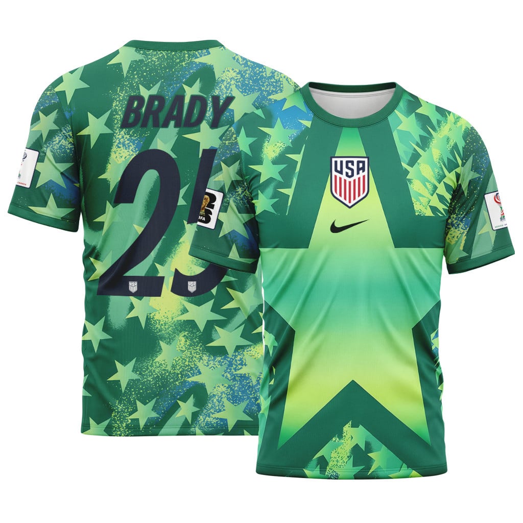 Brady 25 USA 2026 World Cup Home Goalkeeper AOP T-Shirt