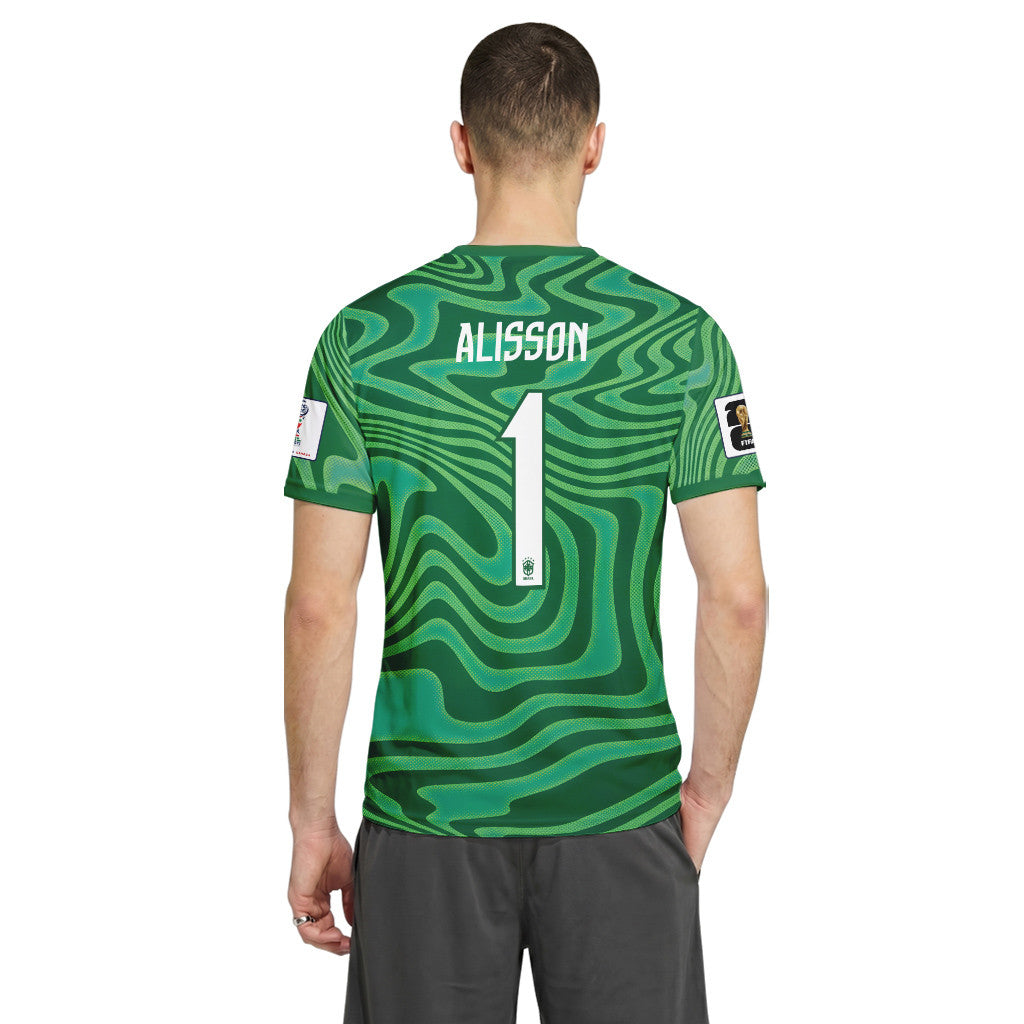 Alisson 1 Brazil 2026 World Cup Home Goalkeeper AOP T-Shirt