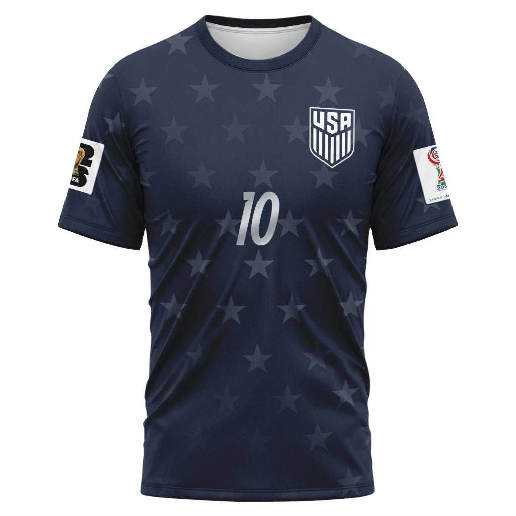 Christian Pulisic 10 2026 World Cup USA Away AOP T-Shirt