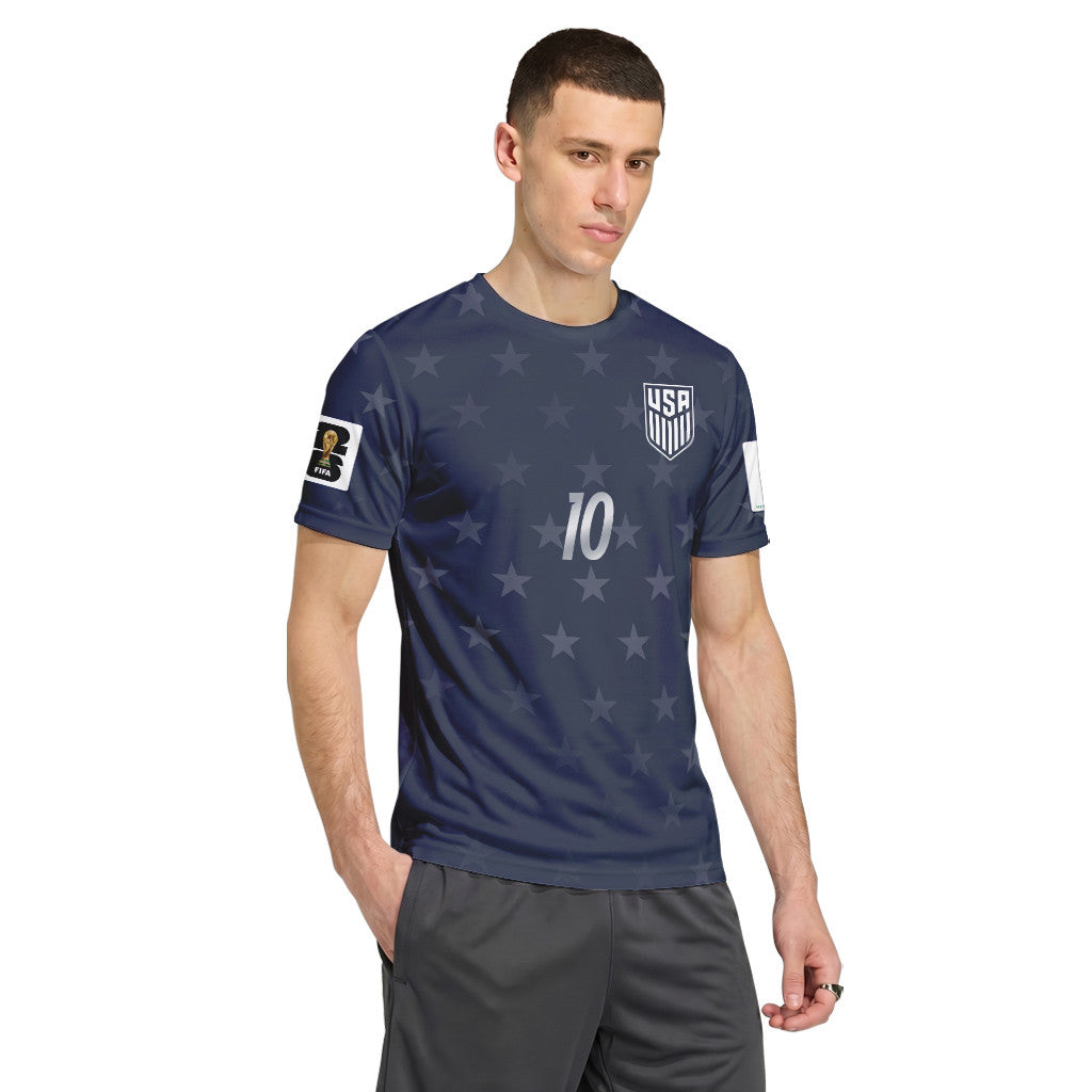 Christian Pulisic 10 2026 World Cup USA Away AOP T-Shirt