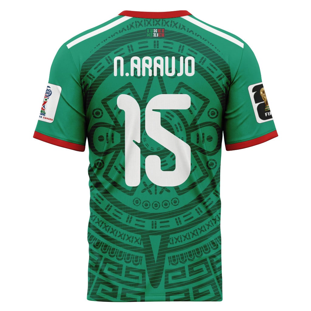N?stor Araujo 15 AOP T-Shirt 2026 World Cup Mexico Home